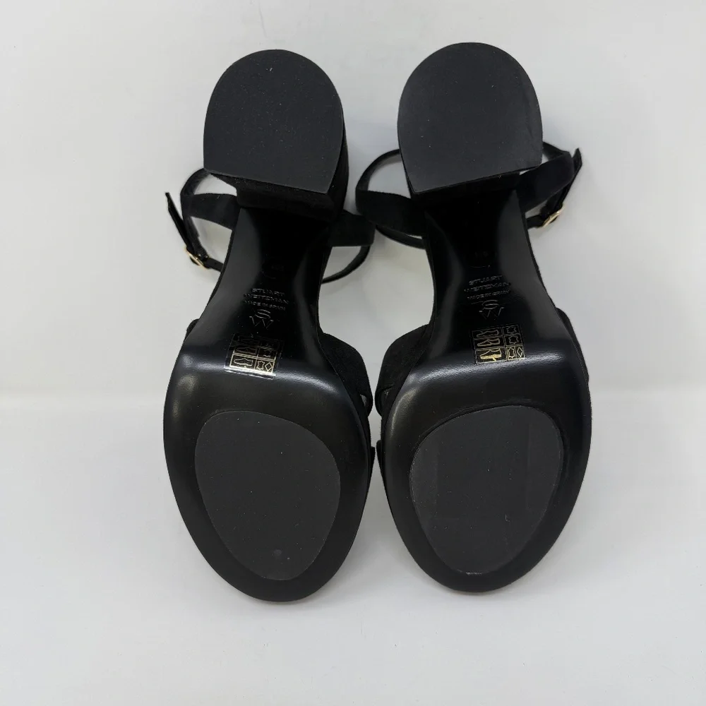 New Stuart Weitzman Dayna Suede Crisscross Platform Sandals Sz US 10